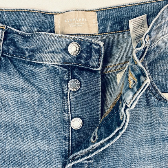 Everlane Womens 90s Curvy Cheeky Jean High Rise Crop 29 Straight Legs Button Fly - Picture 3 of 11